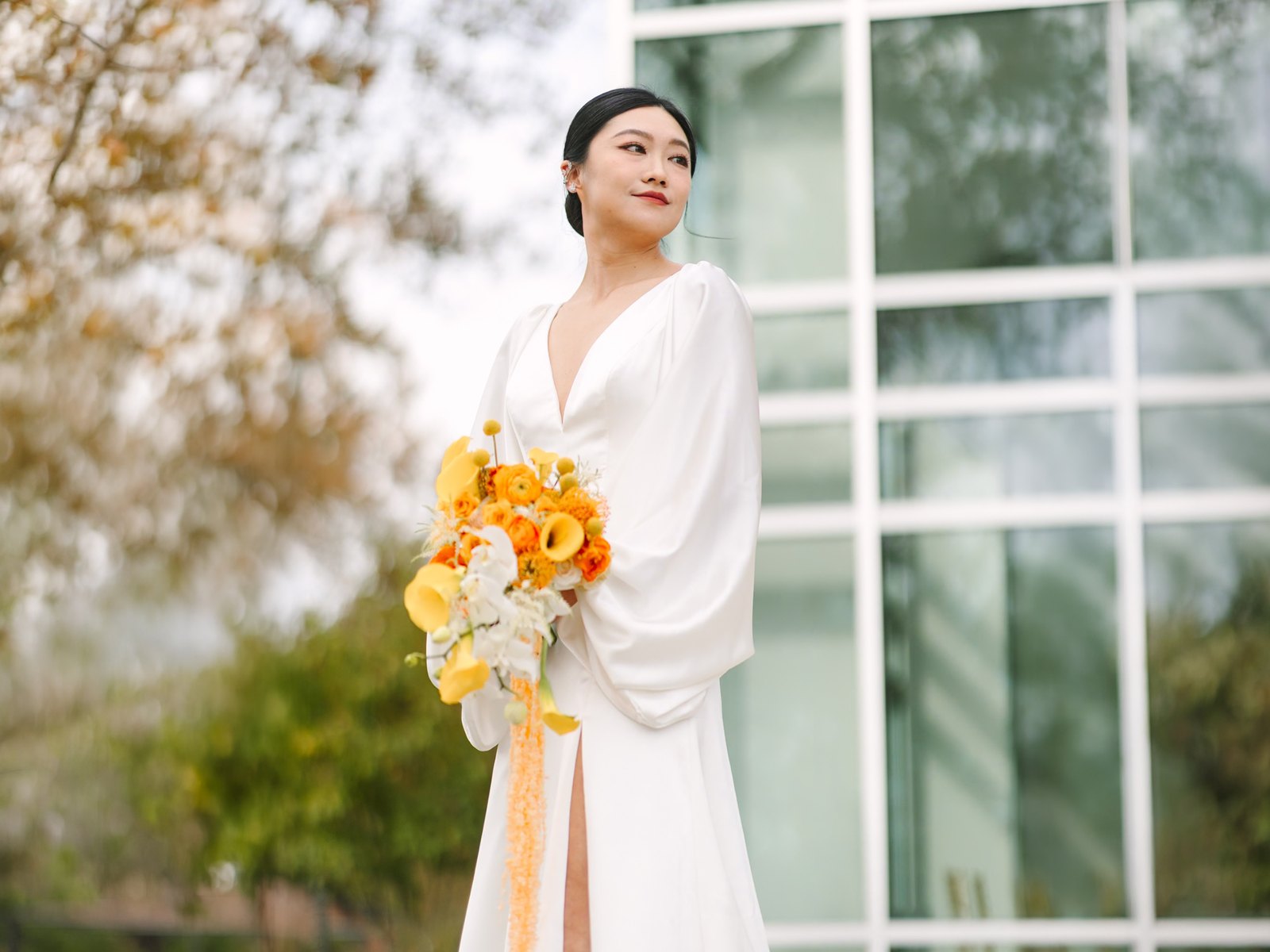 Retouched bridal portrait after